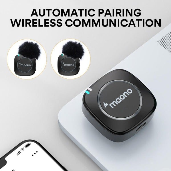 Wireless Mic 2-Person Real-time Monitoring and Mute  MAONO WM820 A2